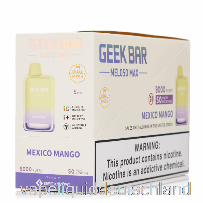 [5er-Pack] Geek Bar Meloso Max 9000 Einweg-Vape-Liquid